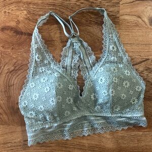 Victorias Secret Lace Bralette Green Lightly Lined Wireless Bra